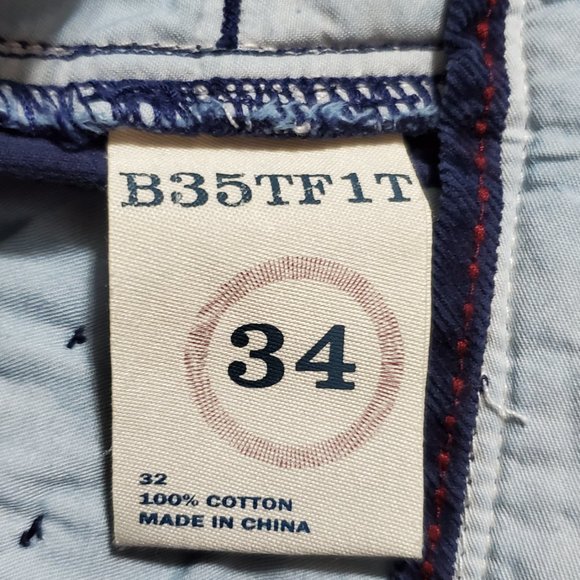 NWT Vintage 32-33x 32 Indigo Palms Chino Corduroy Blue Relaxed Fit Pants - Picture 11 of 13